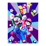 Mario Luigi Popart Cartoon Pop Art (Print Only) thumbnail