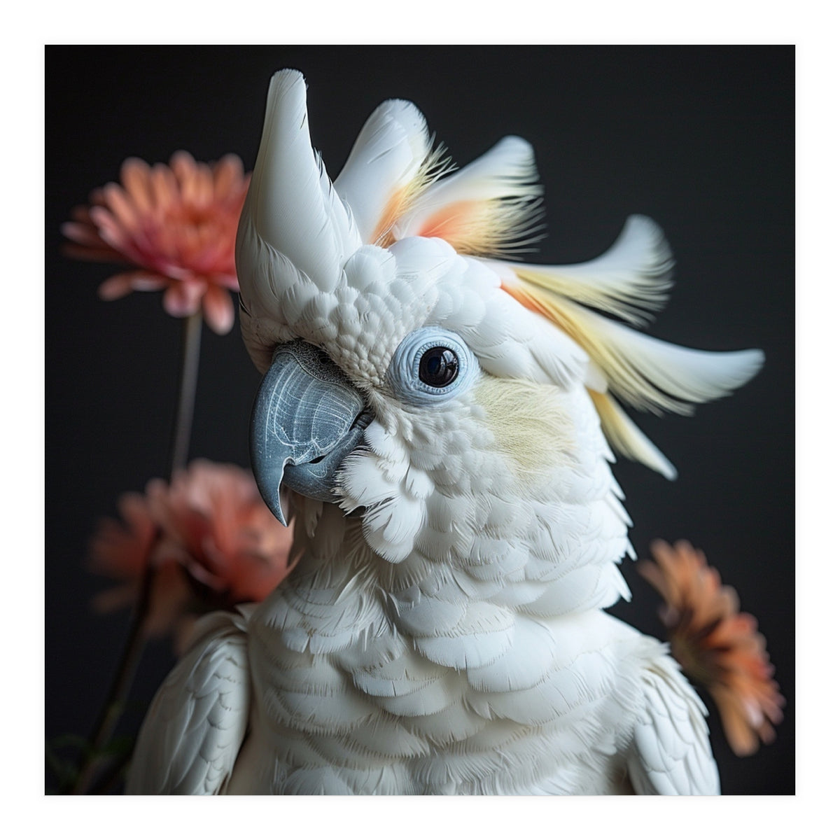 Beautiful Cockatoo Parrot With Yellow Crest (Print Only)