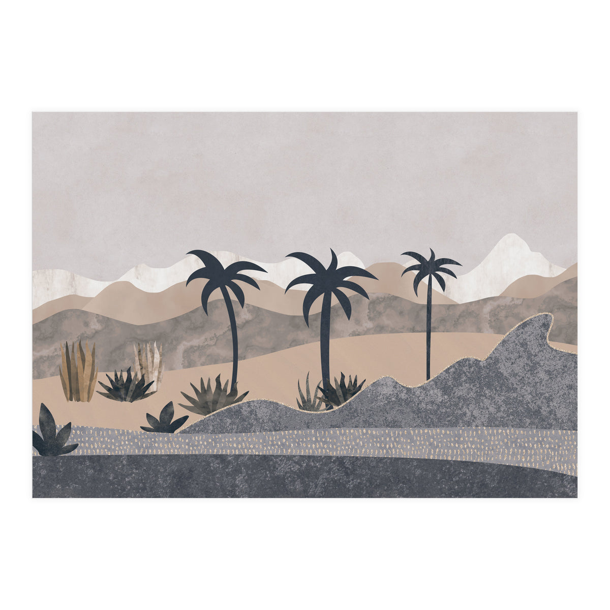 Abstract Landscape Palm Oasis (Print Only)