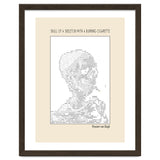 Skull Of A Skeleton With A Burning Cigarette Vincent Van Gogh Ascii Art thumbnail