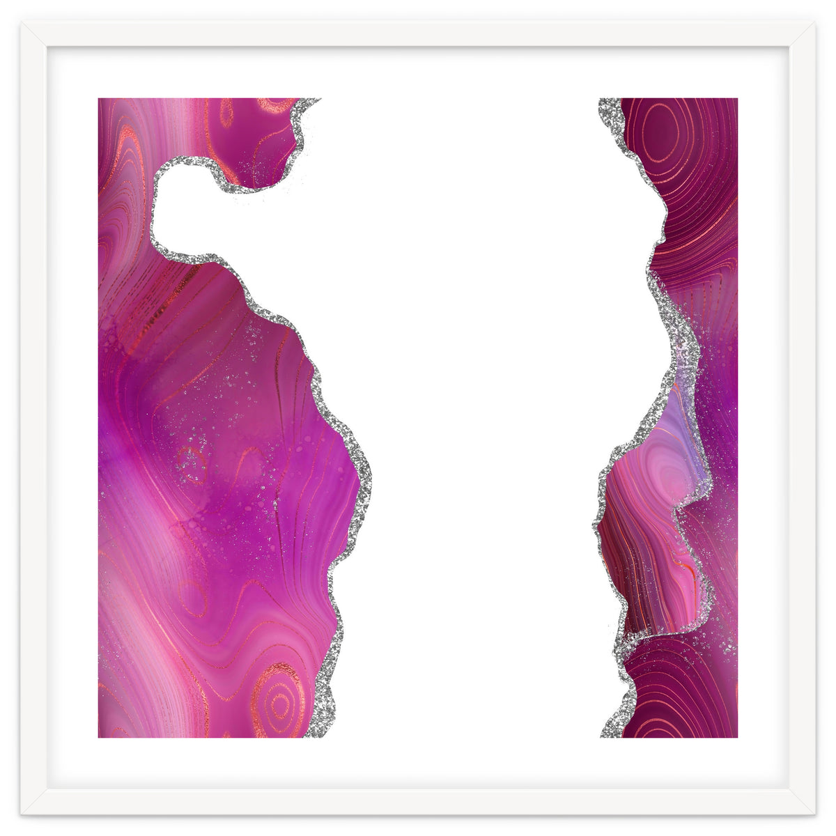 Magenta & Silver Agate Texture 06