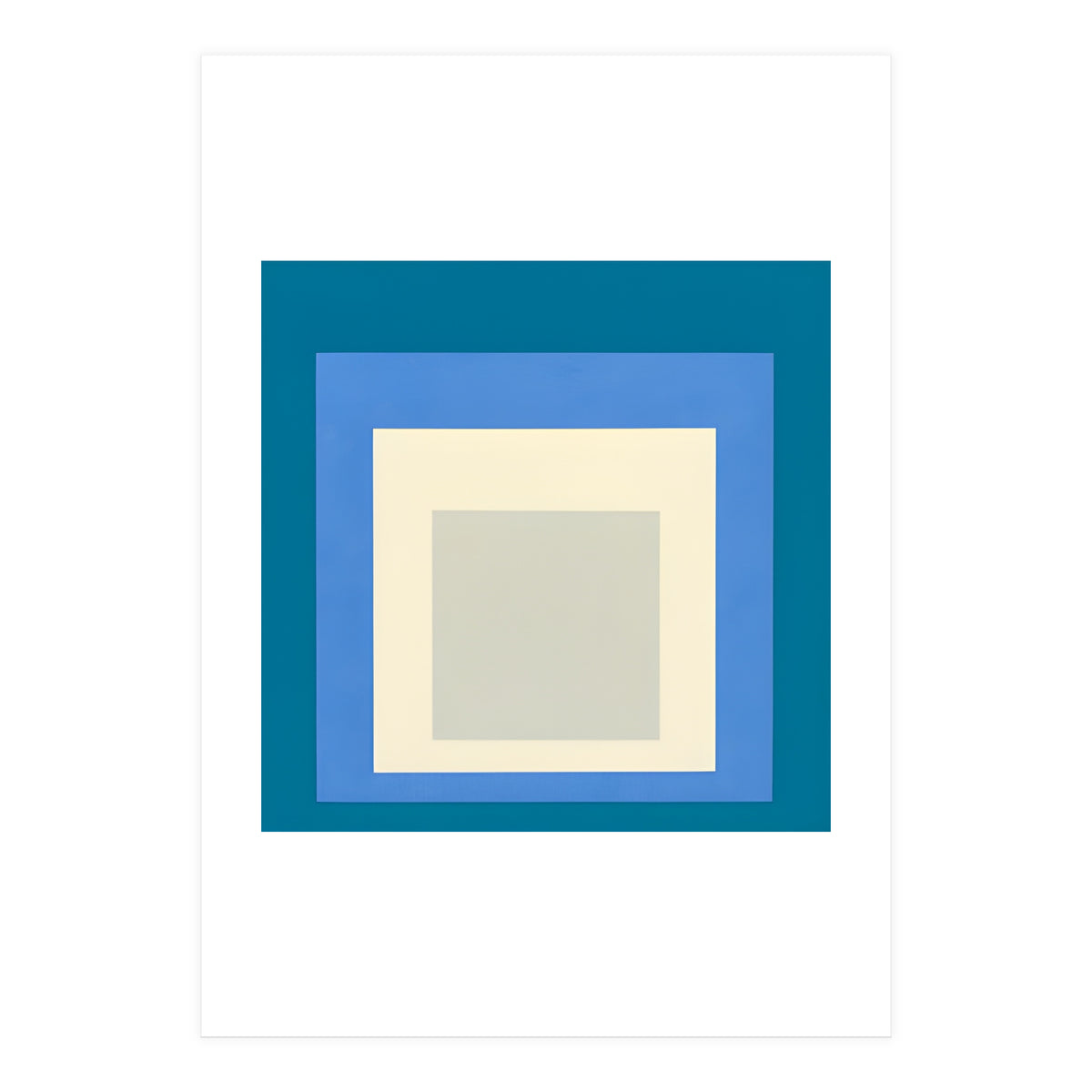 JOSEF ALBERS - HOMAGE TO THE SQUARE: BLUE WHITE GREY (Print Only)