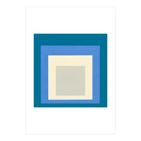 JOSEF ALBERS - HOMAGE TO THE SQUARE: BLUE WHITE GREY (Print Only)