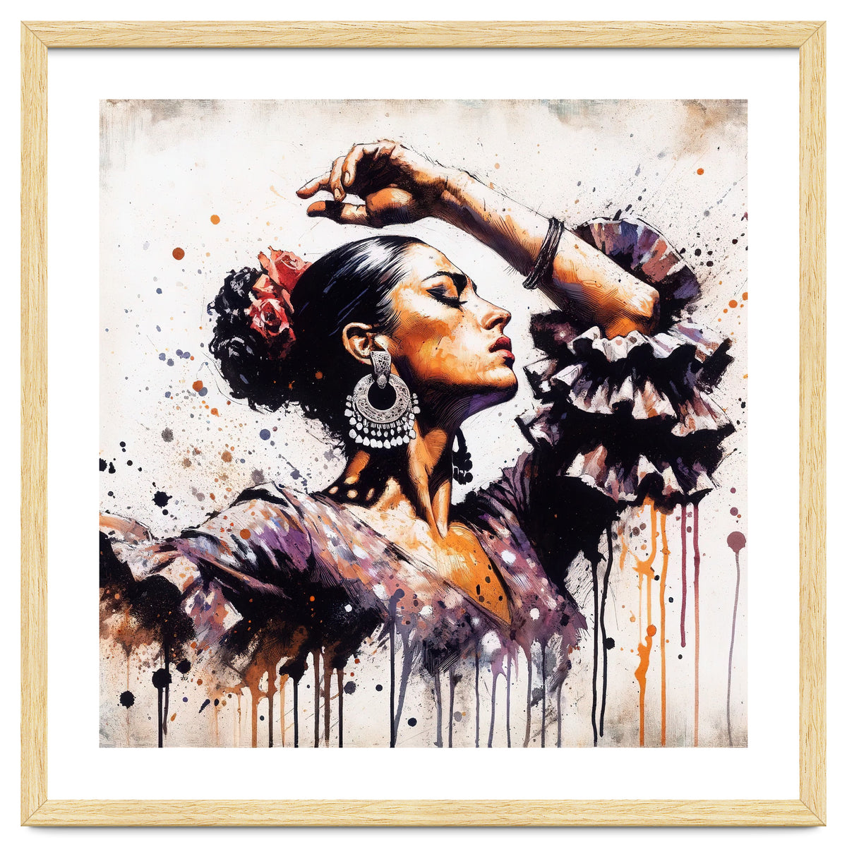 Watercolor Flamenco Dancer #1