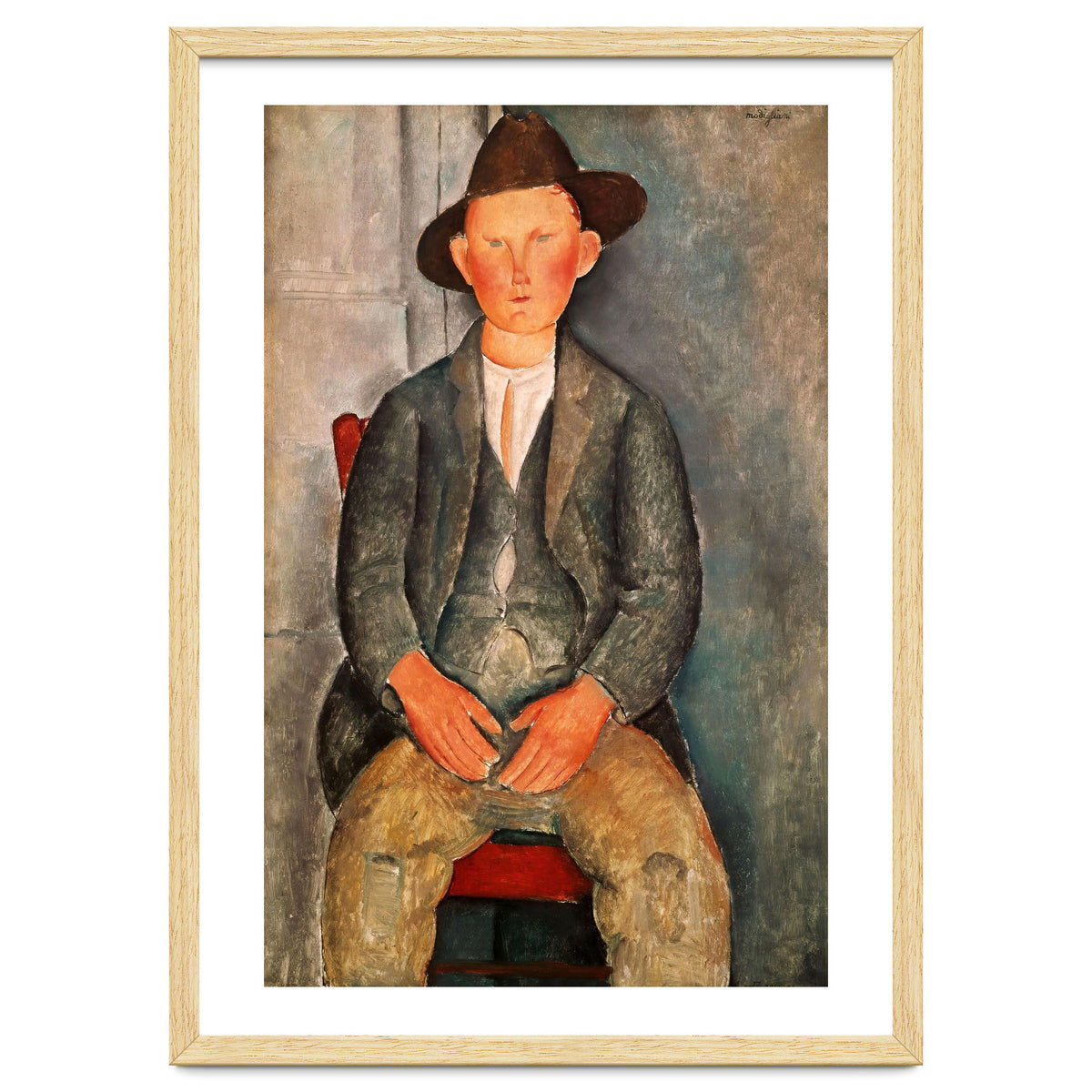 Amadeo Modigliani / 'The Young Farmer', 1918, Oil on canvas.