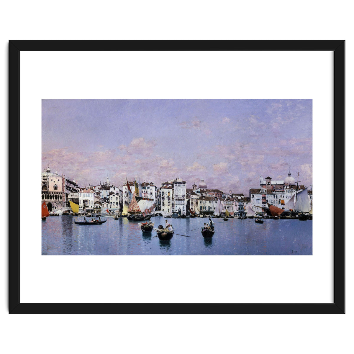 'La riva degli Schiavoni en Venecia', 1873, Oil on canvas, 42 cm x 72 cm.