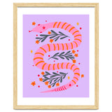 Modern snake - pink and orange thumbnail