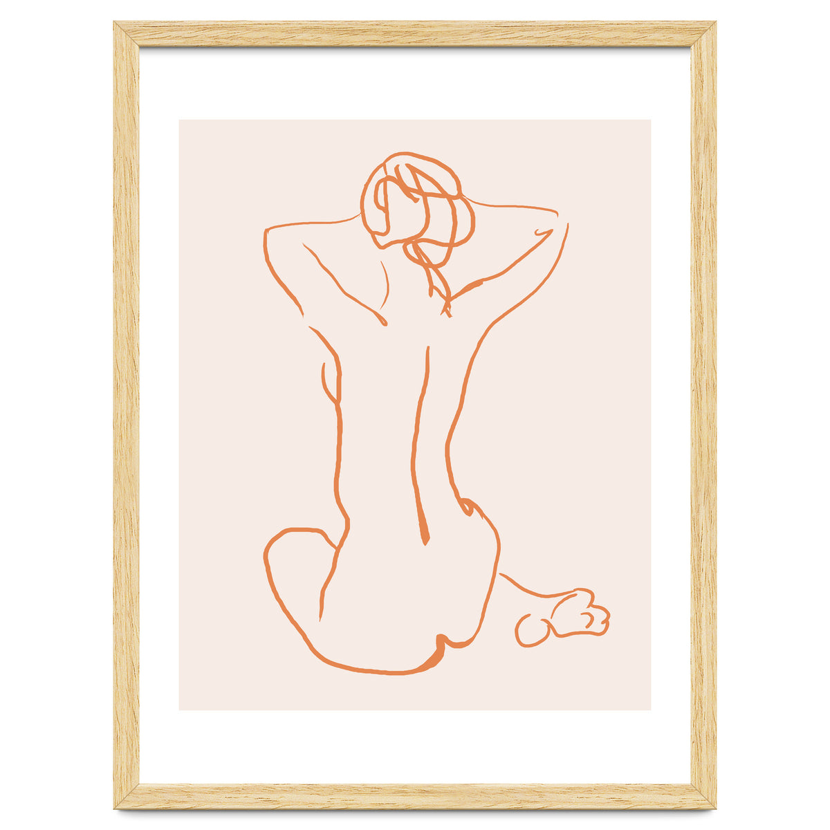 Femina, Abstract Minimal Woman Line Art Sketch, Drawing Feminine Empower Express
