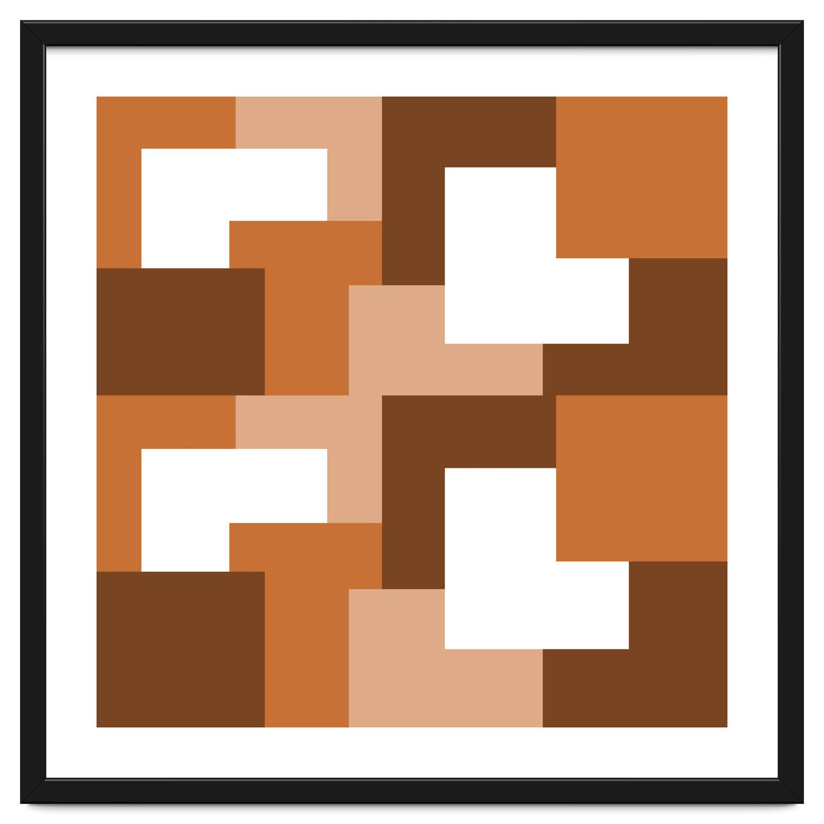 Brown Abstract Square Tiles
