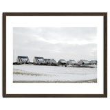 Snow covered houses on the hill thumbnail