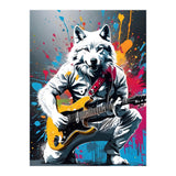 Wolf playing guitar, graffiti (Print Only) thumbnail