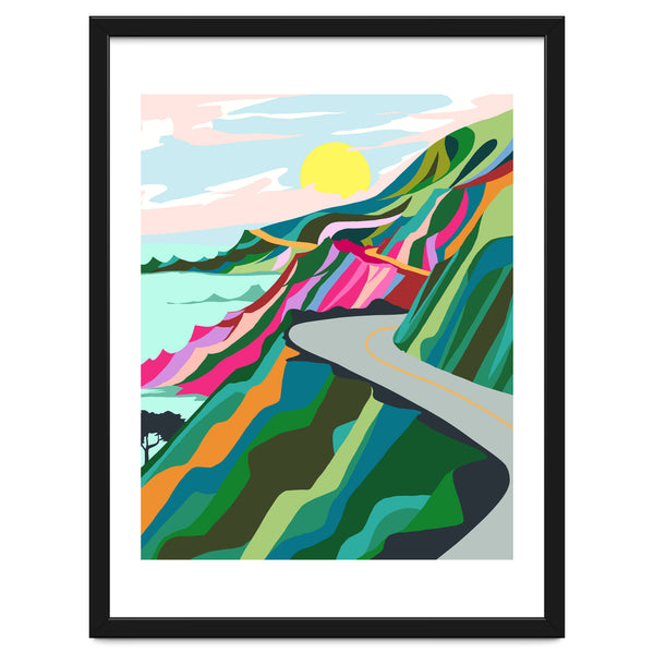 The Best Is Yet To Come, Nature Travel Landscape Colorful, Hope Positivity Growth Mindset, Eclectic Bohemian Forest Contemporary, Illustration Adventure Sunset