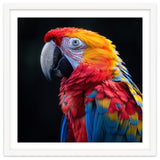 Scarlet Macaw Parrot Vibrant Plumage Close Up thumbnail