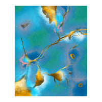 In My Veins, Abstract Marble Gold Texture, Eclectic Painting Resin Bohemian, Contemporary Luxe Chic Luxury (Print Only)