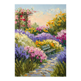 Serene Summer Garden Path Oil Painting (Print Only) thumbnail