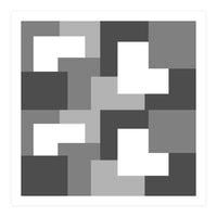 Grey Abstract Square Tiles (Print Only)