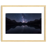 Starlit Reflection: Milky Way Over Mountain Lake thumbnail