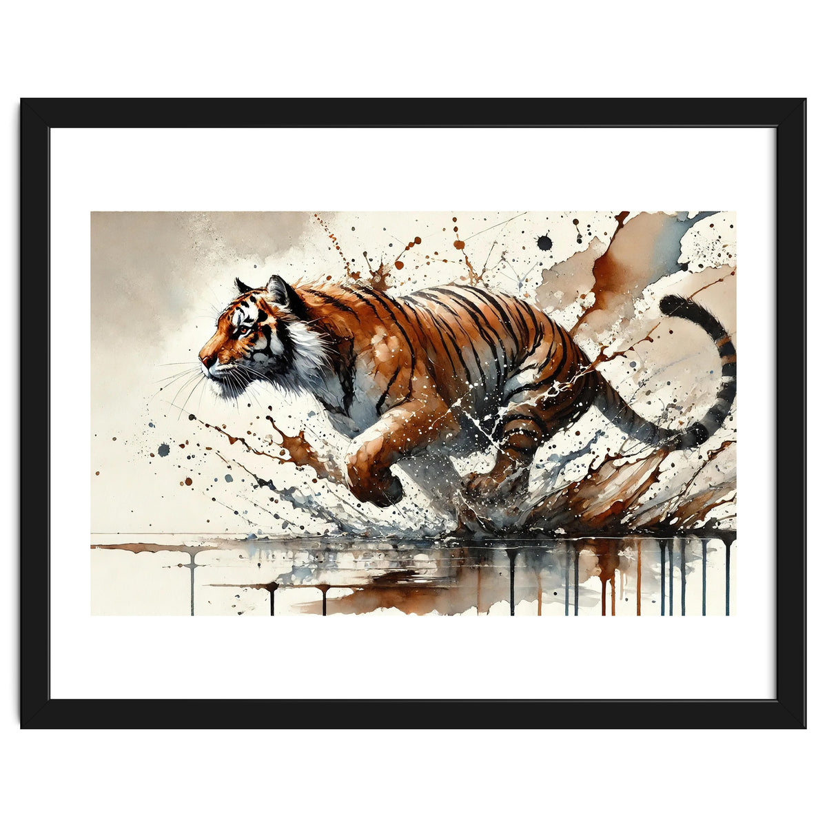 Dynamic Tiger In Motion