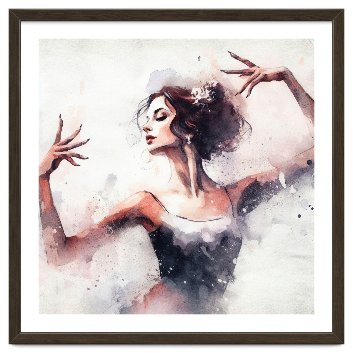 Elegant Ballet Dancer Portrait In Motion