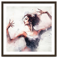 Elegant Ballet Dancer Portrait In Motion