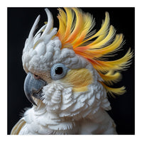 White Cockatoo With Yellow Crest Portrait (Print Only)