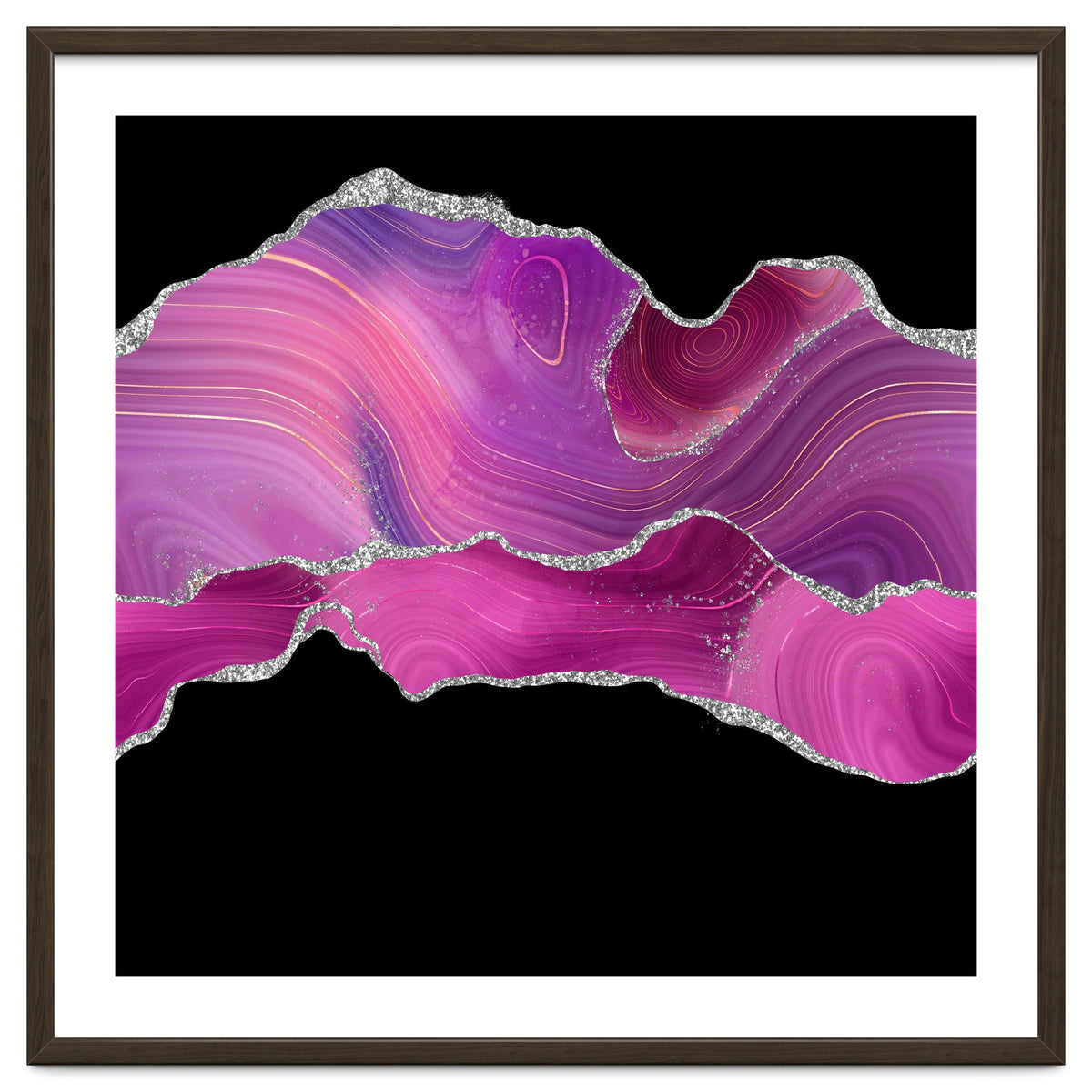Magenta & Silver Agate Texture 04