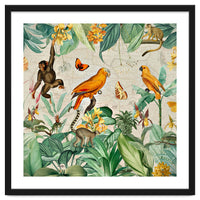 Vintage African Tropical Jungle Fun Animals