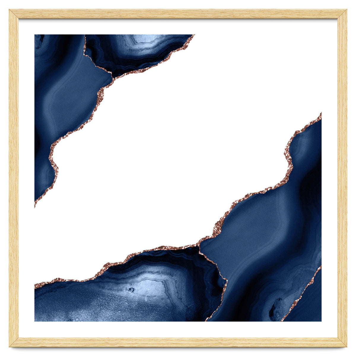 Navy & Rose Gold Agate Texture 30