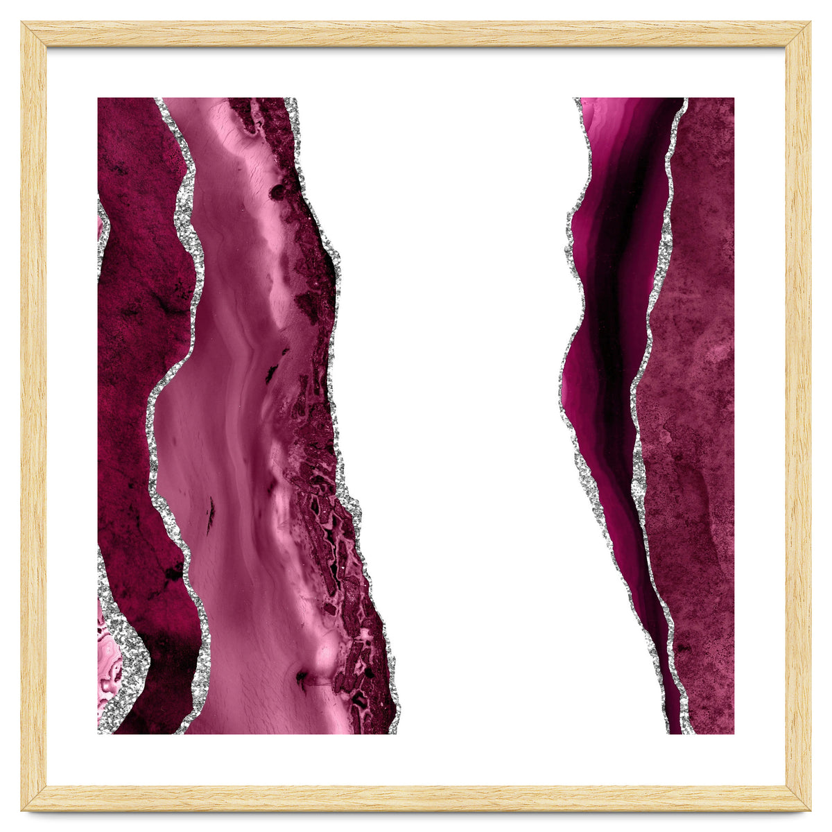 Burgundy & Silver Agate Texture 06