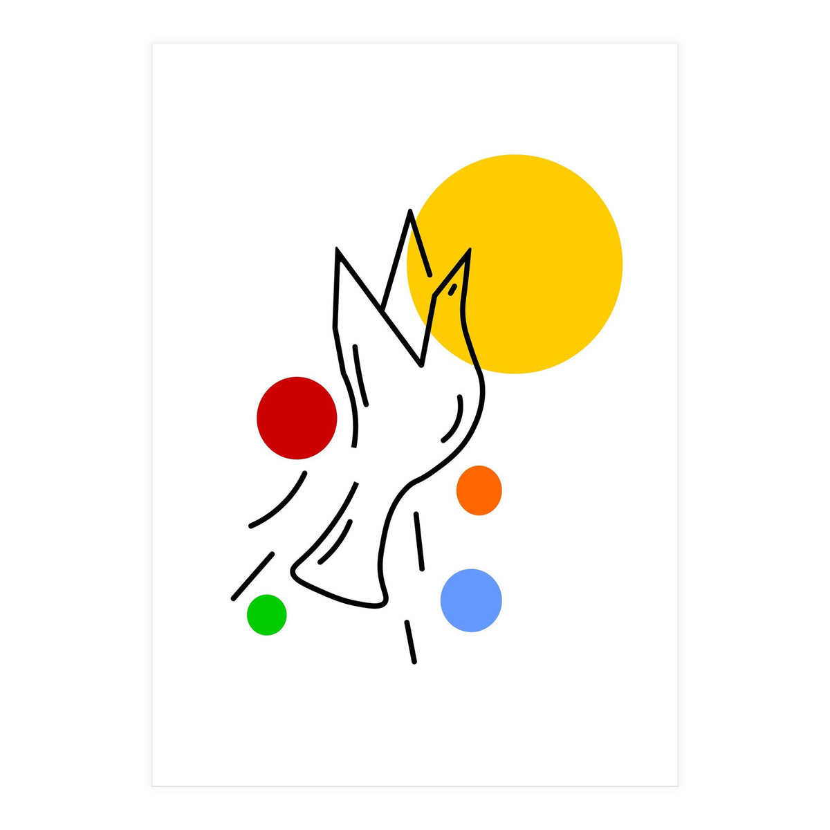 Bird In Flight  (Print Only)