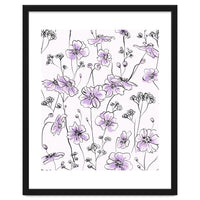 Wild Roses Floral Pattern - Purple