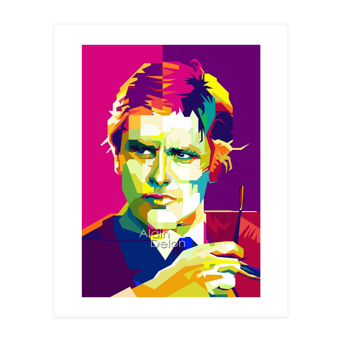 Alain Delon Retro Art WPAP (Print Only)