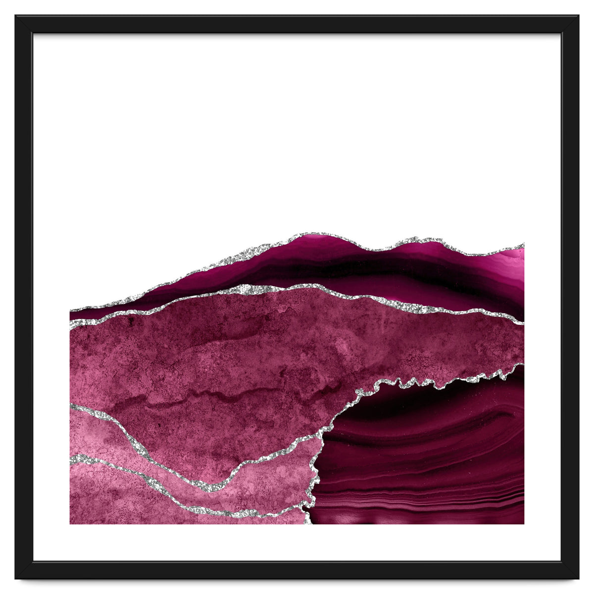 Burgundy & Silver Agate Texture 14