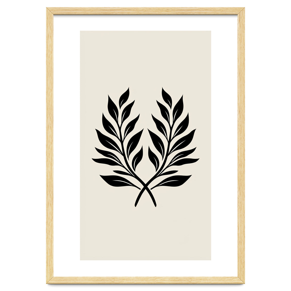 Minimalist Laurel Wreath: Botanical Line Art