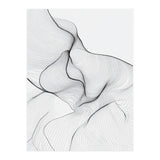 Abstract Black And White Flowing Lines Organic Form (Print Only) thumbnail
