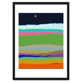Iceland, Abstract Nature Travel Landscape, Eclectic Rainbow Retro Concept, Colorful Boho Modern Contemporary thumbnail