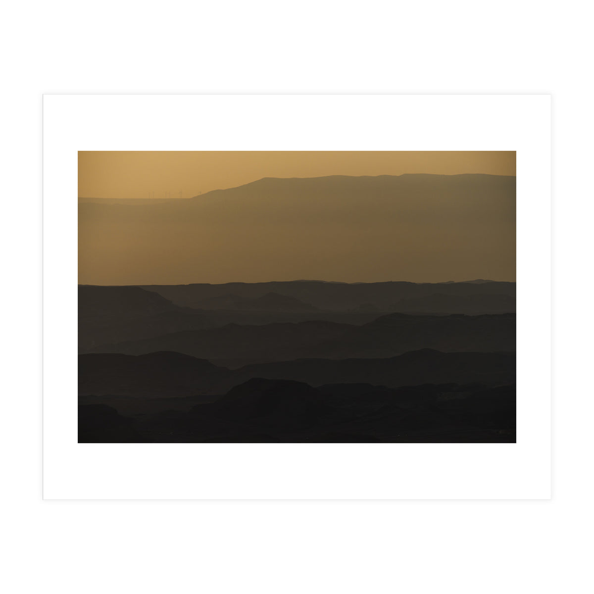 Sunrise over Ramon crater #2 (Print Only)