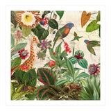 Exotic Lush Jungle And Wild Animals Landscape (Print Only) thumbnail