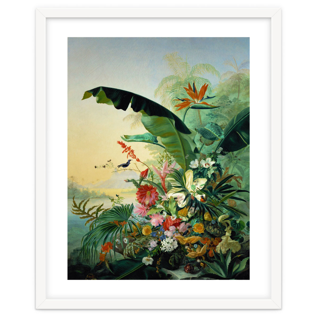 Fleurs exotique, 1836 Exotic flowers from tropical countries. Canvas, 162 x 121 cm.