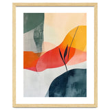 Minimalist Botanical Abstract Art with Organic Overlapping Shapes thumbnail