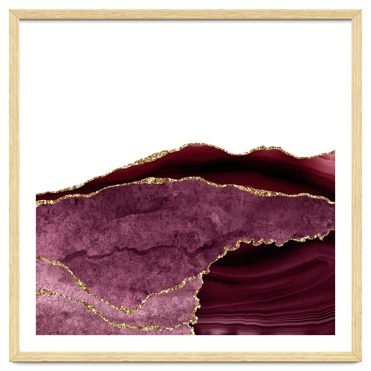 Burgundy & Gold Agate Texture 28