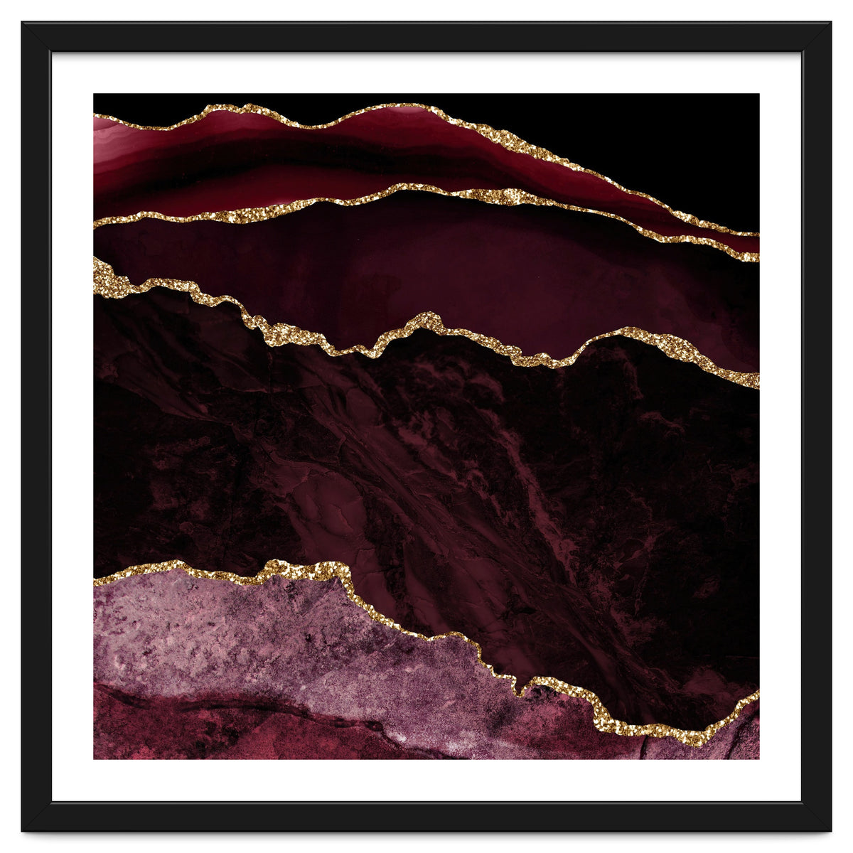 Burgundy & Gold Agate Texture 02