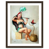 Pinup Sexy Girl Performing A Trick thumbnail