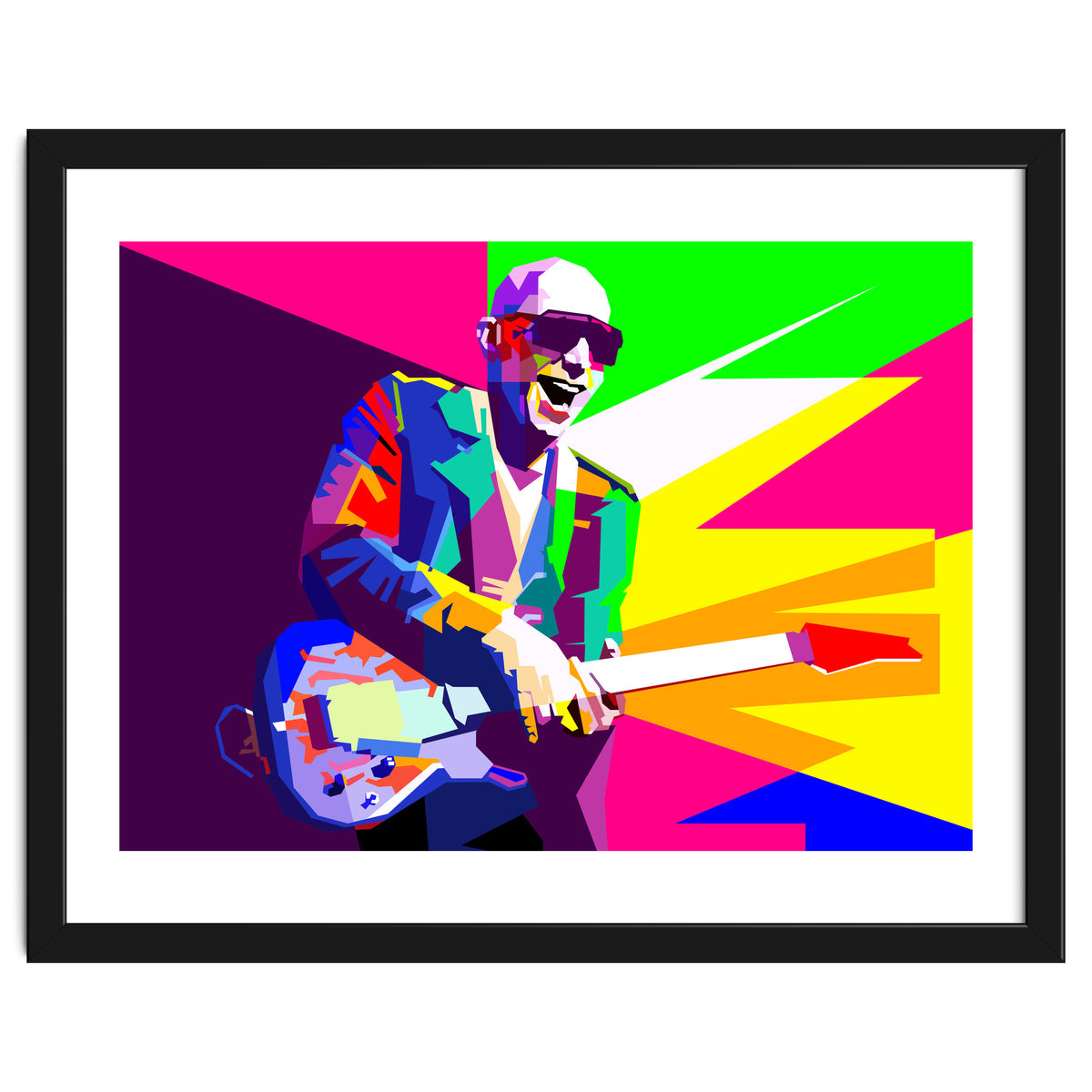 Joe Satriani Rock Guitar Instrumental Pop Art WPAP