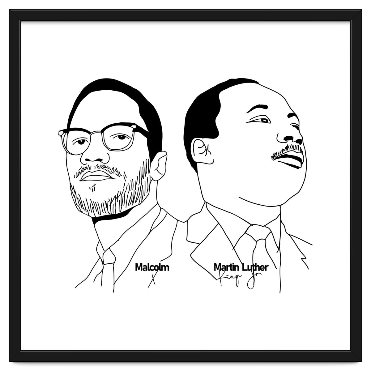 Martin Luther King Jr and Malcolm X