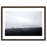 Family walking on the black sand beach - Iceland thumbnail