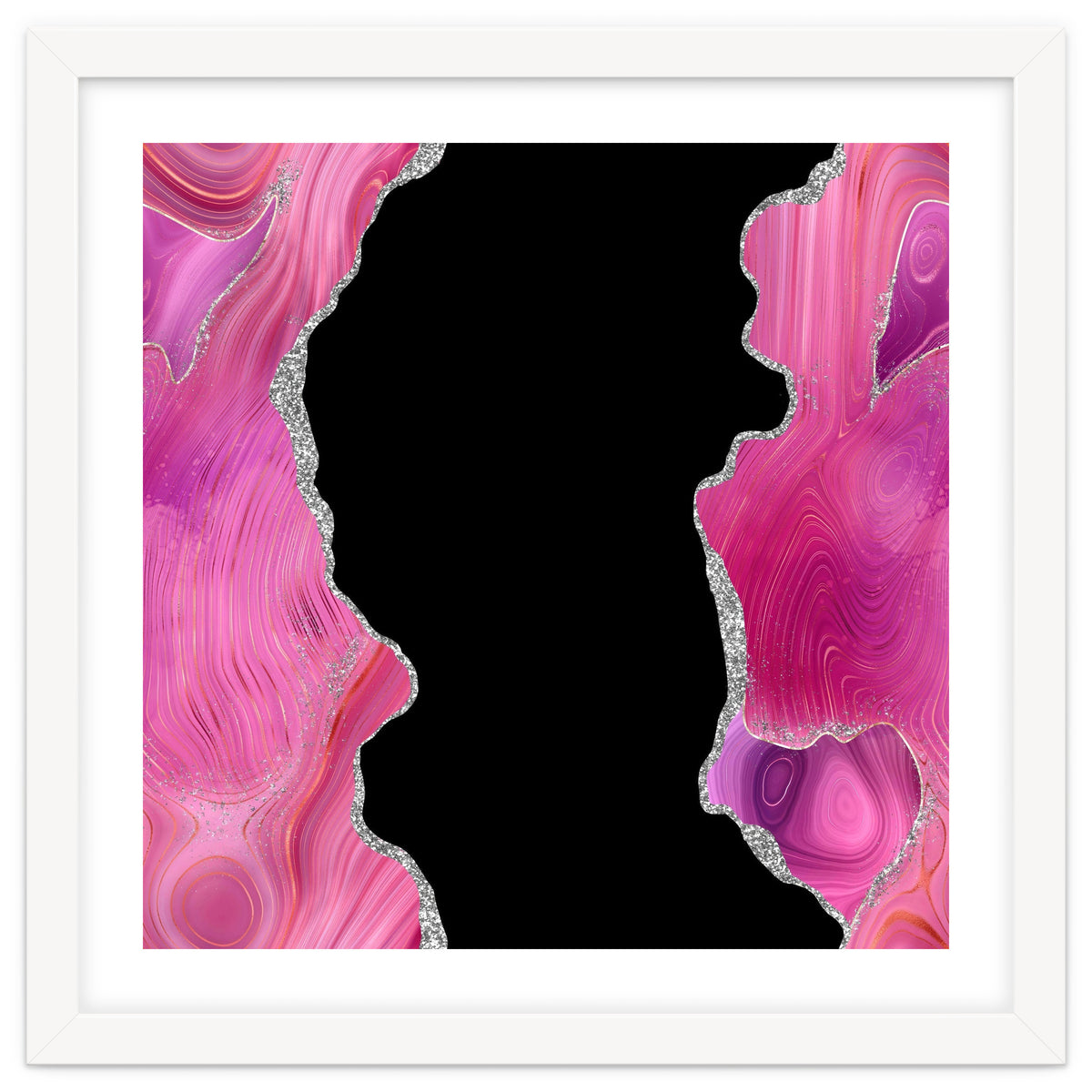Magenta & Silver Agate Texture 02