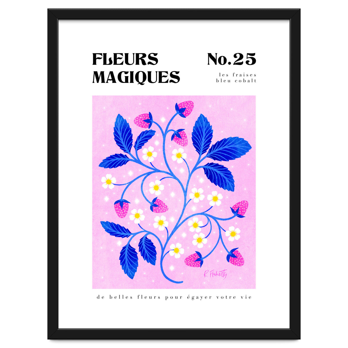 Magical Flowers No.25 Cobalt Strawberries