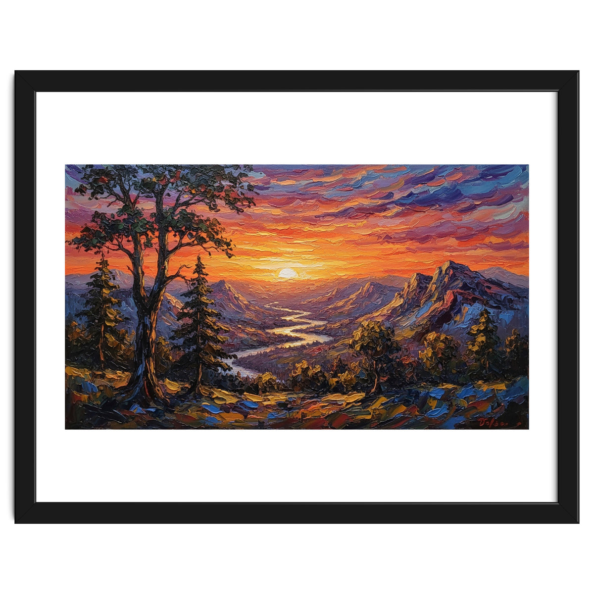 Sunset Over the Valley Peaks