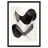 Abstract Black And White Flowing Organic Shapes With Texture thumbnail